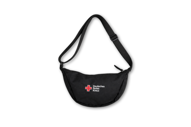 Crossbody-Tasche in Schwarz mit DRK-Logo